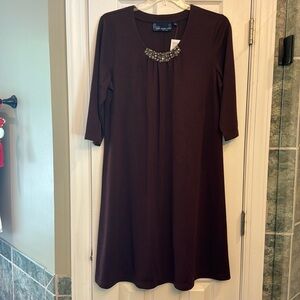 Susan Graver brown shift dress